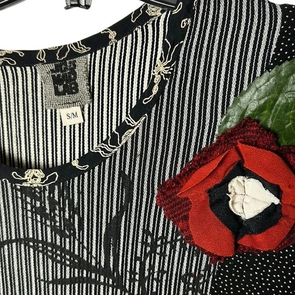 Vtg artsy floral top, oversized M,L,XL…,art to wear,unique ,80’s,preppy clueless - Picture 5 of 16